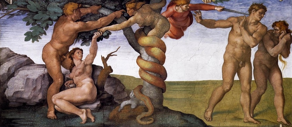 Микеланджело Буонарроти, Грехопадение, потолок Сикстинской капеллы