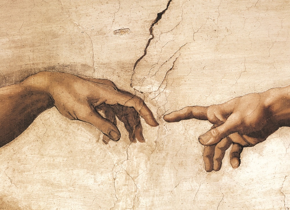 Микеланджело Буонарроти, Сотворение Адама, потолок Сикстинской капеллы